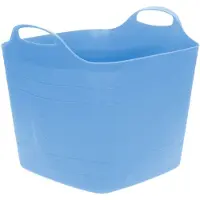 Excellent houseware flexibele kuip / emmer - blauw - 25 l - kunststof - 40 x 35 cm - met handvatten