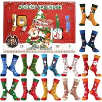 Sonstiges Jeasona Adventskalender voor mannen, sokken, maat 43-46, kerstsokken, vulling voor 2024