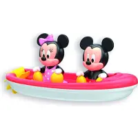 Clementoni Disney Badspeelgoed Mickey Mouse en Minnie Bootje - Drijvend Waterspeelgoed voor Baby - Badspeeltjes en Speelgoed voor in Bad met Propeller