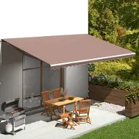 Prolenta Maison Exclusive - Vervangdoek voor zonnescherm, bruin, 600x350 cm, polyester