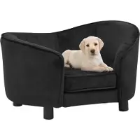 Syfax Hondenbank 69x49x40 cm pluche zwart