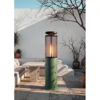 Create - Rookvrije buitenskachel op pellets 17,5 kW - Salie - Met powerbank - FIRE ROUND PELLET HEATER