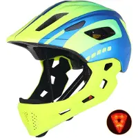 HDeye HT-32 Kinderfietshelm – 370g Licht, 20 Ventilatieopeningen, Cabrio Full-Face/Half-Face, Afneembare Kinbescherming, Reflecterende Strepen