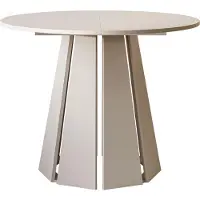 Lookway Uittrekbare eettafel SILVA, kasjmier, diameter 100 cm (+ 80 cm)