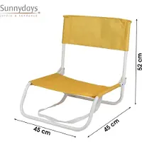 Sunnydays "LE SETAI" STRANDRUGKUSSEN MET SCHOUDERRIEM GEEL MOSTERD 45X45XH52CM