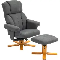 HOMCOM relaxfauteuil met ligfunctie, ligfauteuil met voetenbank, tv-fauteuil