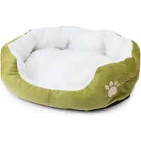 Mc star 50x40 cm kattenmand, kussentje voor katten, kattenbank, kattenkorf, deken voor katten, hondenmand, kattenmand, hondenkorf voor honden en katten, groen, 50 cm, 40 cm