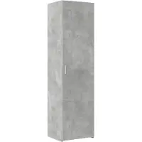 Syfax Hoge kast 50x42,5x185 cm bewerkt hout betongrijs