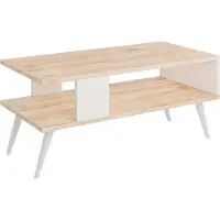 En.casa Salontafel Lycksele 40x90x45 cm eiken en wit