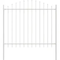 vidaXL Tuinhek WOERDEN 4 st 170 x 165 cm Gepoedercoat staal Wit