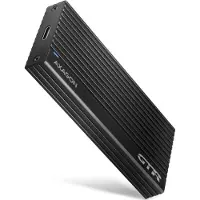 Axagon EEM2-GTR, SSD-behuizing, M.2, NVMe-oF, 10 Gbit/s, USB-aansluiting, zwart