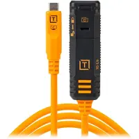 Tether Tools TetherPro Optima 10G USB-C TetherBoost Locking Extension Cable, 4.8m Black