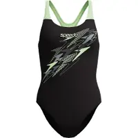 Speedo Medley Logo Medalist 1 Piece Dames Sportbadpak - Zwart/Groen