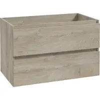 Wiesbaden Onderkast alvara 80x46 cm 2 laden 1 uitsparing grijs eiken