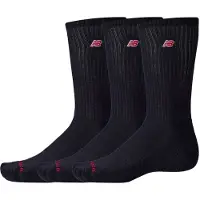 New Balance Unisex Patch Logo Crew 3 Pack Black Size: L | Sports Accessories Outlet | Unisex | Zwart