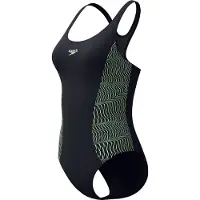Speedo Placement Medalist Swimsuit Zwart UK 36 Vrouw