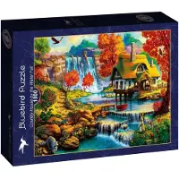 Bluebird Puzzle Country House by the Water Fall Puzzel 1000 Stukjes