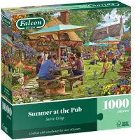 Falcon Jumbo legpuzzel 1000 stukjes - kleurrijke pubtuin puzzel.
