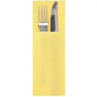 Papstar 50 Servetten DAILY Collection 48 cm x 30 cm geel met bestekvouw