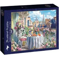 Blue Bird Breakfast on the Balcony in Paris Puzzel 1000 Stukjes