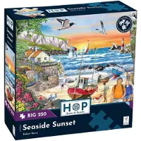 The House of Puzzles Puzzel: Zonsondergang aan zee, 250 XL onderdelen, voor volwassenen