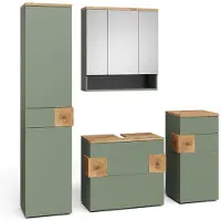 Vicco Eden Badkamermeubelset – 4 delen Groen
