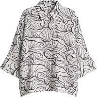 Opus Blouse 'Fashell' ecru / zwart