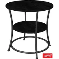 Hoppa! | Bijzettafel | Zwart | Industrieel Ontwerp | 56 x 56 x 56 cm (B x D x H)
