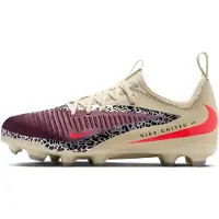 Nike Phantom 6 Low Academy Gras / Kunstgras Voetbalschoenen (MG) Kids Gebroken Wit Bordeauxrood Rood