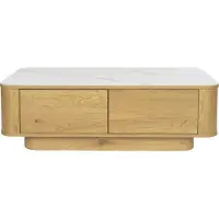Housecraft living Almira Salontafel 120x60 cm Marmerlook/ Naturel