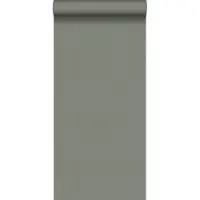ESTAhome behang linnenstructuur vergrijsd olijfgroen - 53 cm x 10.05 m - 148746