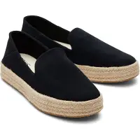 Toms Carolina 100% Koe Dames Zwarte Espadrilles