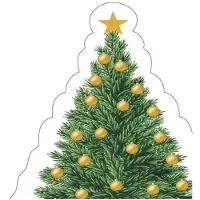 Duni servetten kerstboom design Tree Charm 33 voor feestelijke tafels.