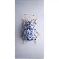 PosterMonkey Poster 60x120 cm - Kever - Delfts - Blauw - Goud - Posters - Kamer decoratie - Wanddecoratie woonkamer - Muurdecoratie slaapkamer