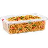 Forte Plastics 1x diepvries vershoudbakje met stevige deksel 3.7 liter 32,5 x 18 x 10,3 cm - Vershoudbakjes