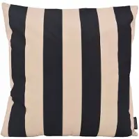 Gek op kussens! Sierkussen Streep Zwart/Beige | 45 x 45 cm | Katoen/Polyester