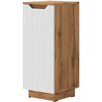 Vicco Lotta Halfhoge kast – 33.4 x 81.9 cm Eiken/wit gestreept