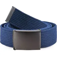 Ladeheid Herenriem - Riem - Broekriem - Verstelbaar - Katoen - LA-EL-P10 - Marineblauw-Grauw - 120 cm