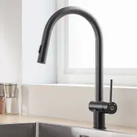 CECIPA MAX Keukenkraan Zwart- met Uitrekbare Uitloop - 360° Draaibaar - 2 Straalstanden - 40% Waterbesparing