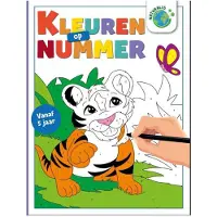 Wins Holland kleurboek dieren kleuren op nummer voor kinderen.