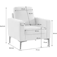 Sweeek Corduroy fauteuil, 1 zits Donker kaki