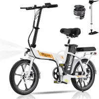 Evercross EK5 Elektrische Fiets - Opvouwbaar E-Bike - 16 Inch - 25km/u - Wit