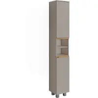 Vicco J-Shape Badkamerkast – 30.2 x 190 cm met 2 deuren Kasjmier/Artisan