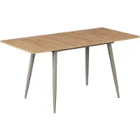 Vicco Eettafel Beaver, Goudkleurig Eiken/Grijs, 120-160 x 80 cm Uitschuifbaar