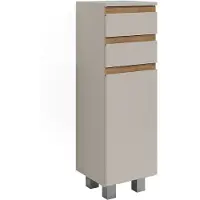 Vicco J-Shape Halfhoge kast – 30 x 95 cm met 2 laden Kasjmier/Artisan