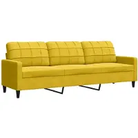 vidaXL Driezitsbank 210 cm fluweel geel