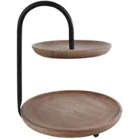 VAN MANEN Etagere George naturel/zwart mango/metaal