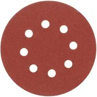 TOYA Schuurdiscs 125 mm, p60, met 8 gaten, set van 5 stuks. 08576 VOREL