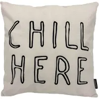 Gek op kussens! Sierkussen chill here | 45 x 45 cm | katoen/linnen