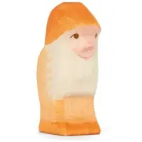 Ostheimer dwerg oranje houten speelgoedfiguur fantasie.